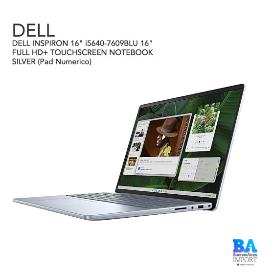 DELL INSPIRON 16" i5640-7609BLU 16" FULL HD+ TOUCHSCREEN NOTEBOOK  SILVER...