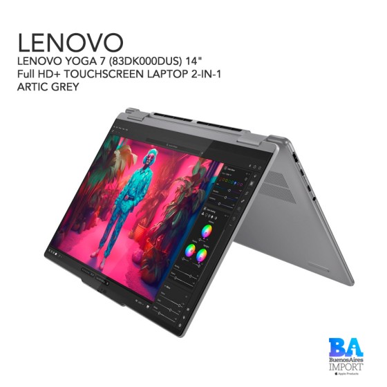 LENOVO YOGA 7 (83DK000DUS) 14" Full HD+ TOUCHSCREEN LAPTOP 2-IN-1 ARTIC GREY