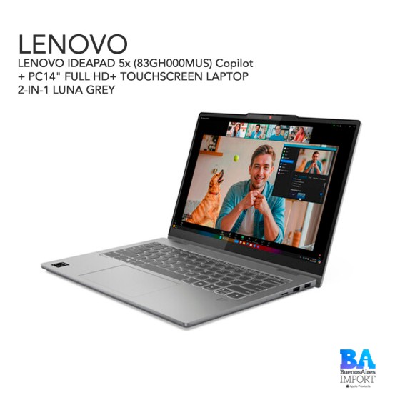 LENOVO IDEAPAD 5x (83GH000MUS) Copilot + PC14" FULL HD+ TOUCHSCREEN LAPTOP...