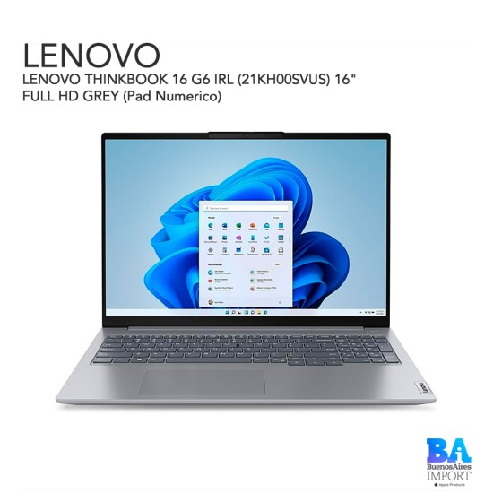 LENOVO THINKBOOK 16 G6 IRL (21KH00SVUS) 16" FULL HD GREY (Pad Numerico)