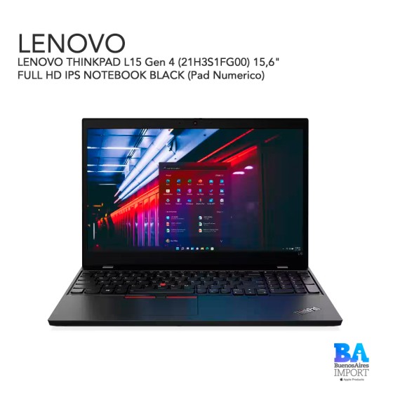 LENOVO THINKPAD L15 Gen 4 (21H3S1FG00) 15,6" FULL HD IPS NOTEBOOK BLACK (Pad...