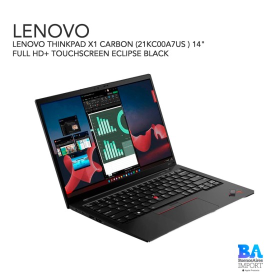 LENOVO THINKPAD X1 CARBON (21KC00A7US ) 14" FULL HD+ TOUCHSCREEN ECLIPSE BLACK