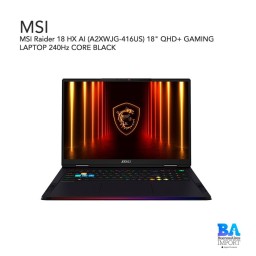 MSI Raider 18 HX AI (A2XWJG-416US) 18"  QHD+ GAMING LAPTOP 240Hz CORE BLACK
