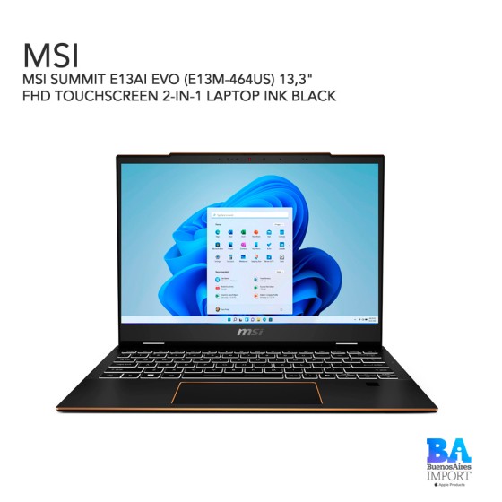 MSI SUMMIT E13AI EVO (E13M-464US) 13,3" FHD TOUCHSCREEN 2-IN-1 LAPTOP INK BLACK