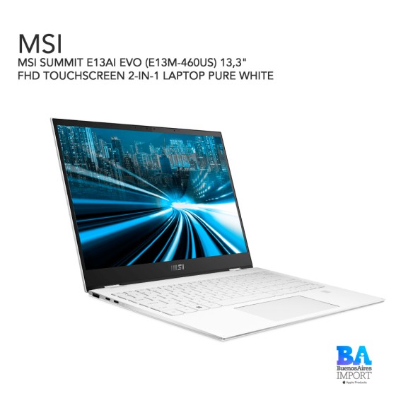 MSI SUMMIT E13AI EVO (E13M-460US) 13,3" FHD TOUCHSCREEN 2-IN-1 LAPTOP PURE WHITE