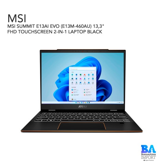 MSI SUMMIT E13AI EVO (E13M-460AU) 13,3" FHD TOUCHSCREEN 2-IN-1 LAPTOP BLACK