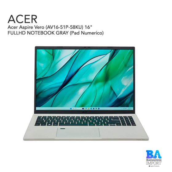 Acer Aspire Vero (AV16-51P-58KU) 16" FULLHD NOTEBOOK GRAY (Pad Numerico)
