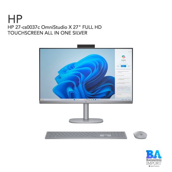 HP 27-cs0037c OmniStudio X 27" FULL HD TOUCHSCREEN  ALL IN ONE SILVER