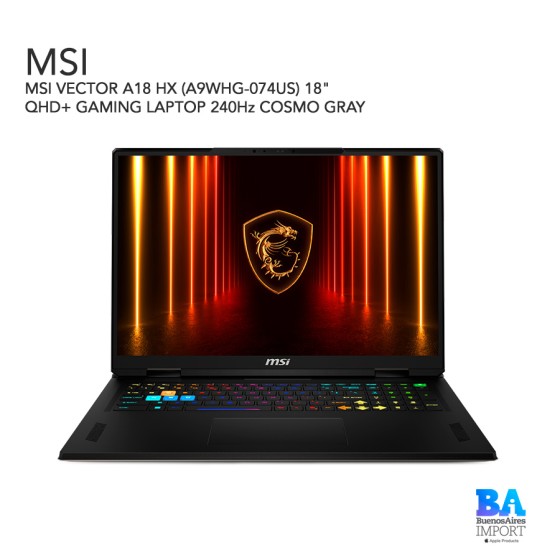 MSI VECTOR A18 HX (A9WHG-074US) 18" QHD+ GAMING LAPTOP 240Hz COSMO GRAY