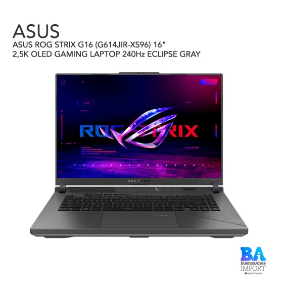 ASUS ROG STRIX G16 (G614JIR-XS96) 16" 2,5K OLED GAMING LAPTOP 240Hz ECLIPSE GRAY