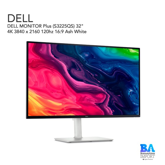 DELL MONITOR Plus (S3225QS) 32" 4K 3840 x 2160  120hz 16:9 Ash White