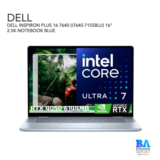 DELL INSPIRON PLUS 16 7640 (I7640-7155BLU) 16" 2.5K NOTEBOOK BLUE
