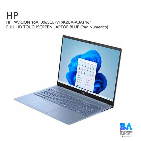 HP PAVILION 16AF0065CL (9T9K2UA-ABA) 16" FULL HD TOUCHSCREEN LAPTOP BLUE (Pad...