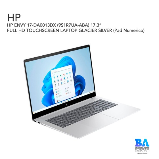 HP ENVY 17-DA0013DX (9S1R7UA-ABA) 17.3 FULL HD TOUCHSCREEN LAPTOP GLACIER...
