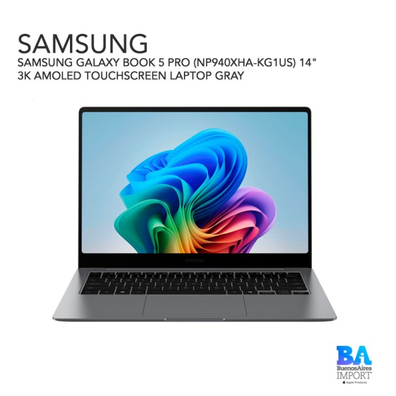 SAMSUNG GALAXY BOOK 5 PRO (NP940XHA-KG1US) 14" 3K AMOLED TOUCHSCREEN LAPTOP GRAY