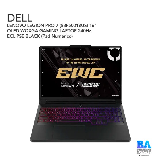 LENOVO LEGION PRO 7 (83F50018US) 16" OLED WQXGA  GAMING LAPTOP 240Hz ECLIPSE...
