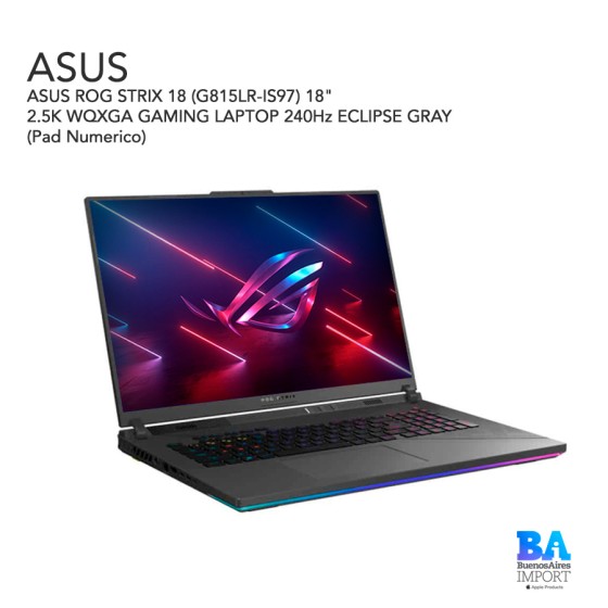 ASUS ROG STRIX 18 (G815LR-IS97) 18" 2.5K WQXGA GAMING LAPTOP 240Hz ECLIPSE...