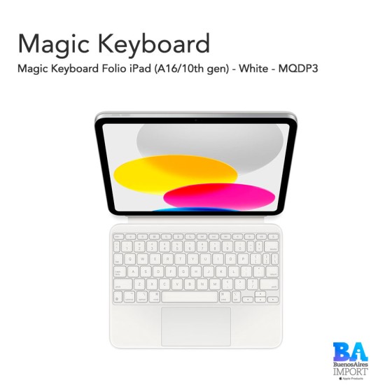 Magic Keyboard Folio iPad (A16/10th gen) - White - MQDP3
