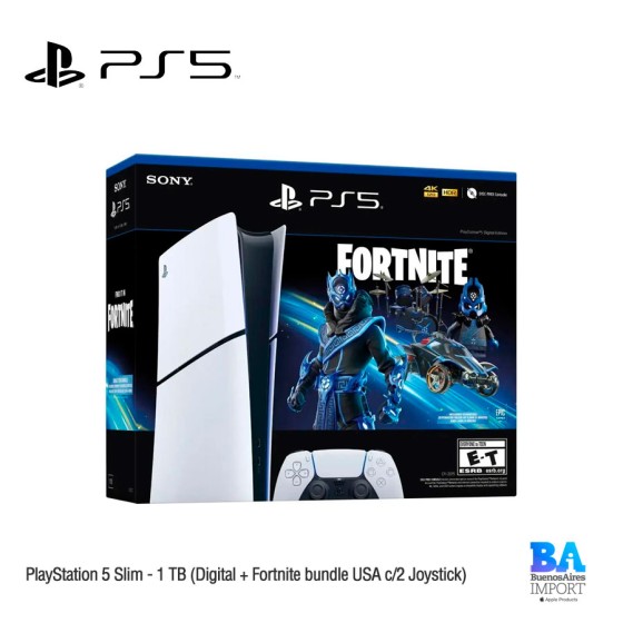 PlayStation 5 Slim - 1 TB (Digital + Fortnite bundle USA c/2 Joystick)