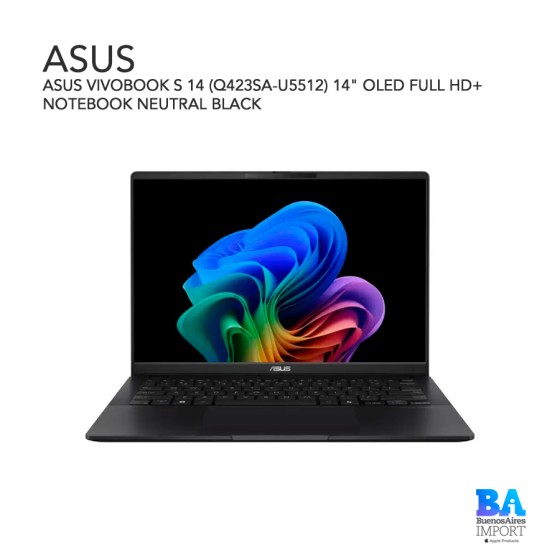 ASUS VIVOBOOK S 14 (Q423SA-U5512) 14" OLED FULL HD+ NOTEBOOK NEUTRAL BLACK