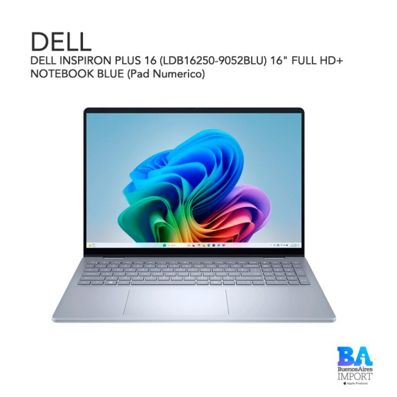 DELL INSPIRON PLUS 16 (LDB16250-9052BLU) 16" FULL HD+ NOTEBOOK BLUE (Pad...