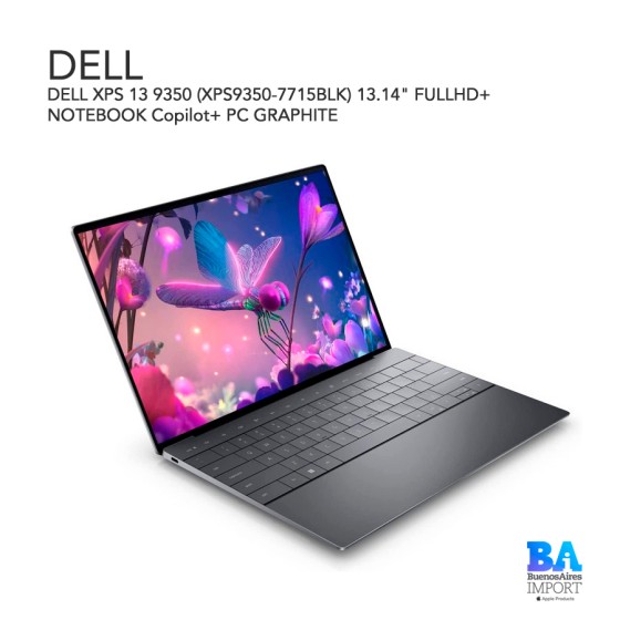 DELL XPS 13 9350 (XPS9350-7715BLK) 13.14" FULLHD+ NOTEBOOK Copilot+ PC GRAPHITE
