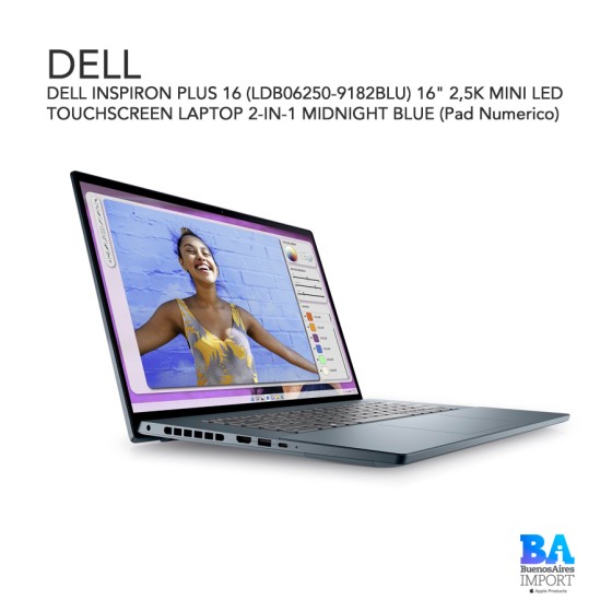 DELL INSPIRON PLUS 16 (LDB06250-9182BLU) 16" 2,5K MINI LED TOUCHSCREEN LAPTOP...