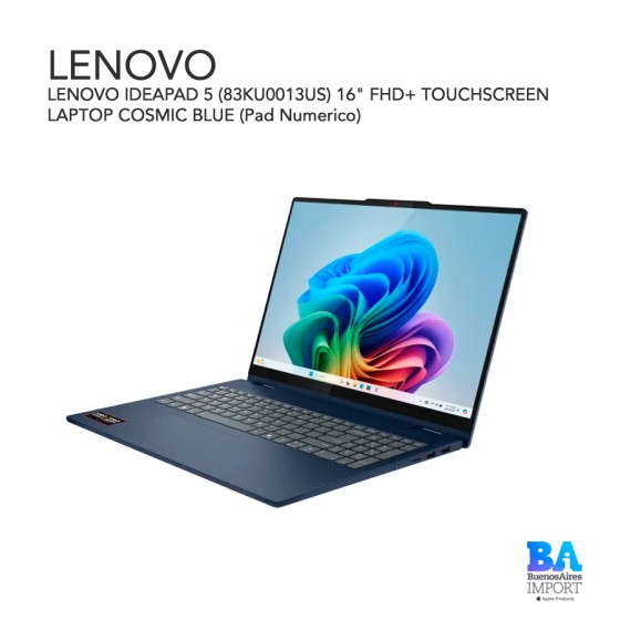 LENOVO IDEAPAD 5 (83KU0013US) 16" FHD+ TOUCHSCREEN LAPTOP COSMIC BLUE (Pad...
