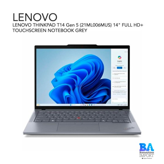 LENOVO THINKPAD T14 Gen 5 (21ML006MUS) 14" FULL HD+ TOUCHSCREEN NOTEBOOK  GREY