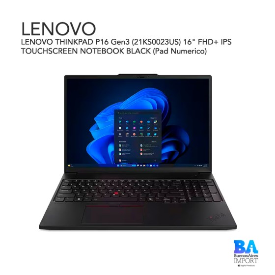 LENOVO THINKPAD P16 Gen3  (21KS0023US) 16" FHD+ IPS TOUCHSCREEN NOTEBOOK...