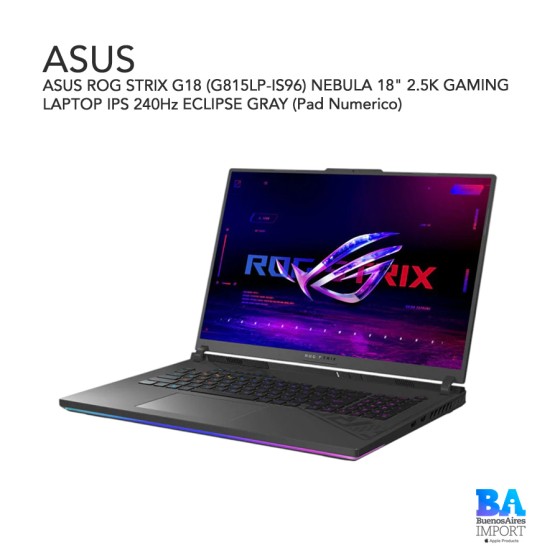 ASUS ROG STRIX G18 (G815LP-IS96) NEBULA 18" 2.5K GAMING LAPTOP IPS 240Hz...