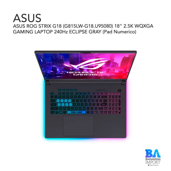 ASUS ROG STRIX G18 (G815LW-G18.U95080) 18" 2.5K WQXGA GAMING LAPTOP 240Hz...