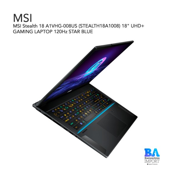 MSI Stealth 18 A1VHG-008US (STEALTH18A1008) 18" UHD+ GAMING LAPTOP 120Hz STAR...