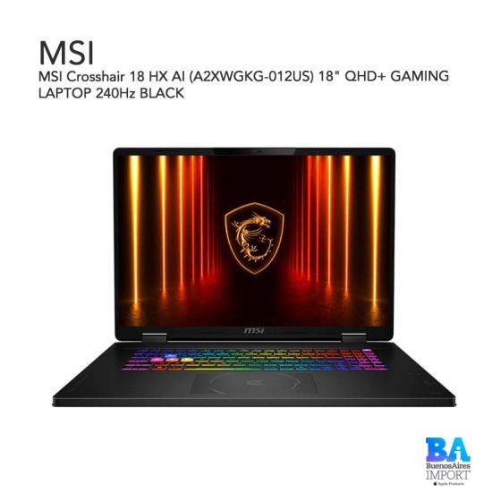 MSI Crosshair 18 HX AI (A2XWGKG-012US) 18" QHD+ GAMING LAPTOP 240Hz BLACK