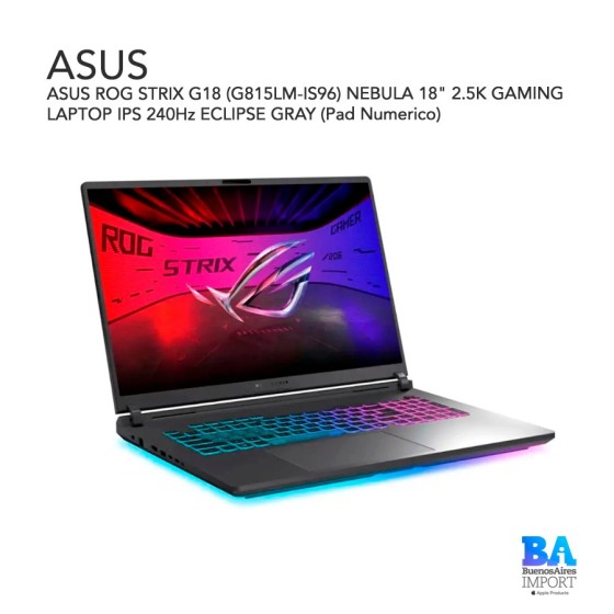ASUS ROG STRIX G18 (G815LM-IS96) NEBULA 18" 2.5K GAMING LAPTOP IPS 240Hz...