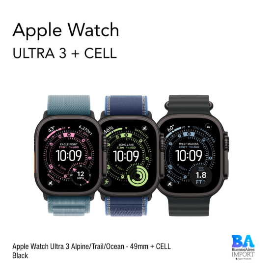 Apple Watch Ultra 3 Black Alpine/Trail/Ocean - 49mm + CELL