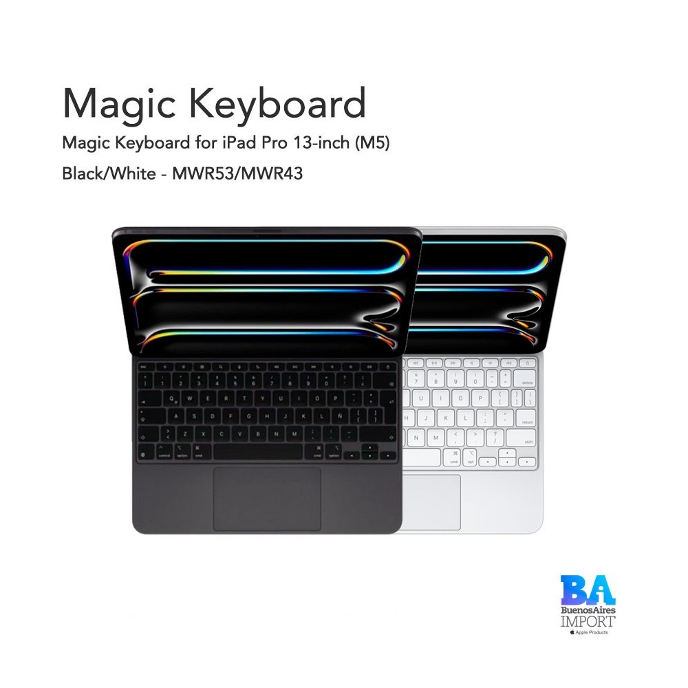 Magic Keyboard for iPad Pro 13-inch (M5) - Black/White - MWR53/MWR43