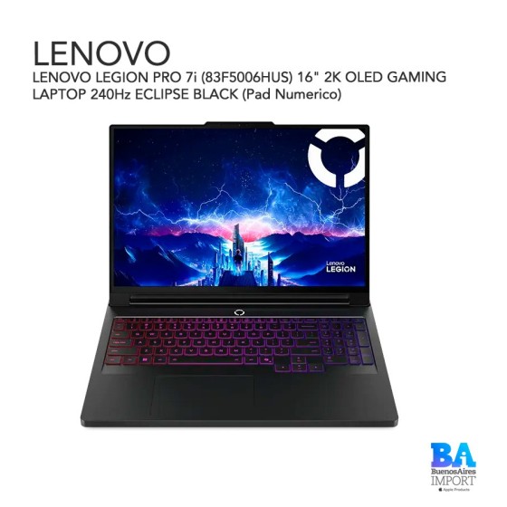 LENOVO LEGION PRO 7i (83F5006HUS) 16" 2K OLED GAMING LAPTOP 240Hz ECLIPSE...