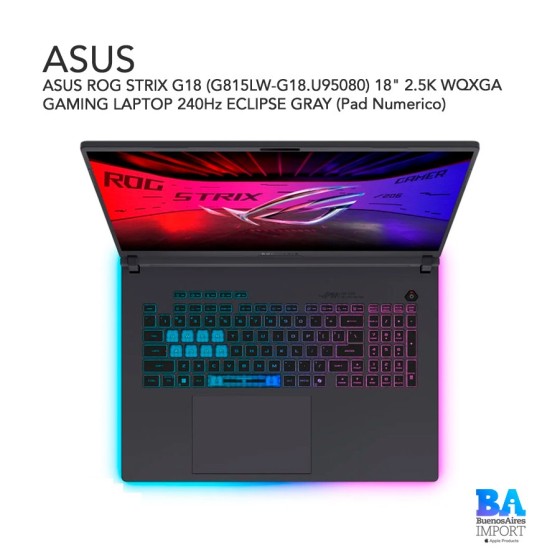 ASUS ROG STRIX G18 (G815LW-G18.U95080) 18" 2.5K WQXGA GAMING LAPTOP 240Hz...