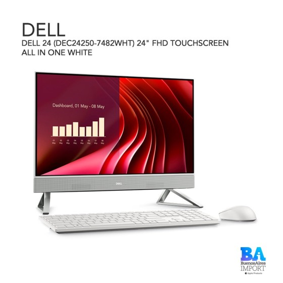 DELL 24 (DEC24250-7482WHT) 24" FHD TOUCHSCREEN ALL IN ONE WHITE