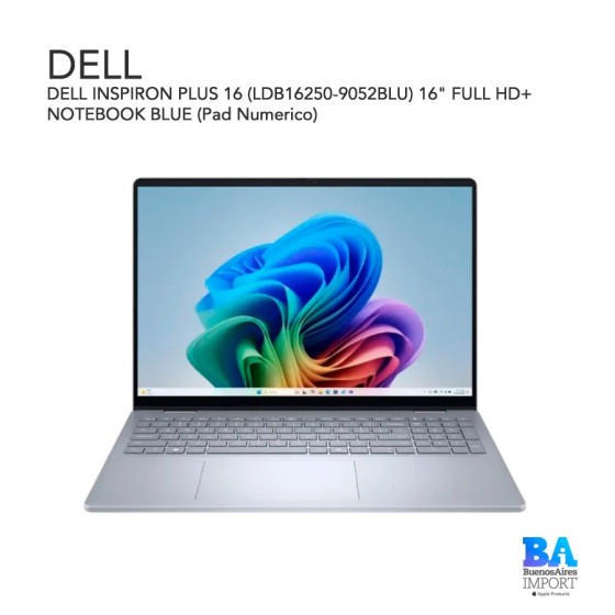 DELL INSPIRON PLUS 16 (LDB16250-9052BLU) 16" FULL HD+ NOTEBOOK BLUE (Pad...