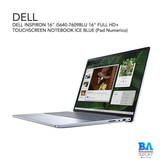 DELL INSPIRON 16" i5640-7609BLU 16" FULL HD+ TOUCHSCREEN NOTEBOOK ICE BLUE...