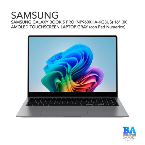 SAMSUNG GALAXY BOOK 5 PRO (NP960XHA-KG3US) 16" 3K AMOLED TOUCHSCREEN LAPTOP...