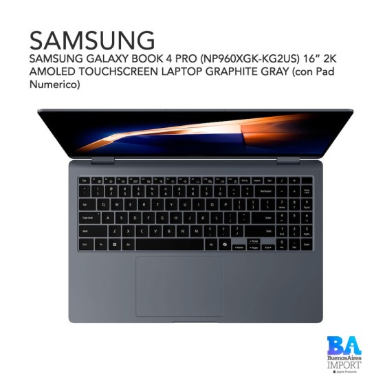 SAMSUNG GALAXY BOOK 4 PRO (NP960XGK-KG2US) 16” 2K AMOLED TOUCHSCREEN LAPTOP...