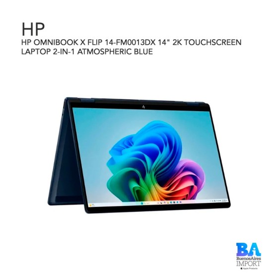 HP OMNIBOOK X FLIP 14-FM0013DX 14" 2K TOUCHSCREEN LAPTOP 2-IN-1 ATMOSPHERIC BLUE