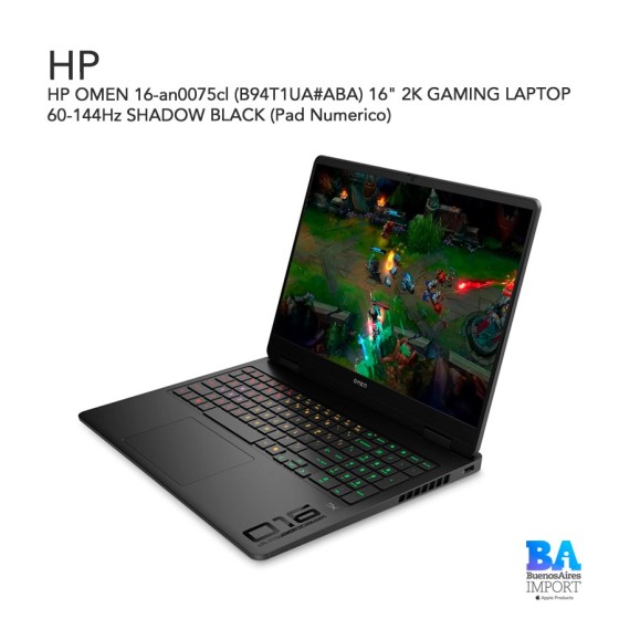 HP OMEN 16-an0075cl (B94T1UA_ABA) 16" 2K GAMING LAPTOP 60-144Hz SHADOW BLACK...