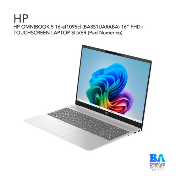 HP OMNIBOOK 5 16-af1095cl (BA3S1UA_ABA) 16" FHD+ TOUCHSCREEN LAPTOP SILVER...
