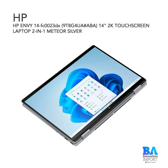 HP ENVY 14-fc0023dx (9T8G4UA_ABA) 14" 2K TOUCHSCREEN LAPTOP 2-IN-1 METEOR SILVER