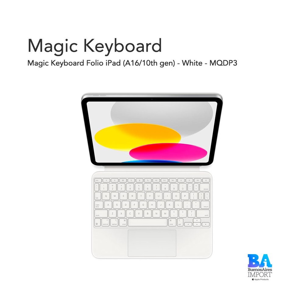 Magic Keyboard Folio iPad (A16/10th gen) - White - MQDP3