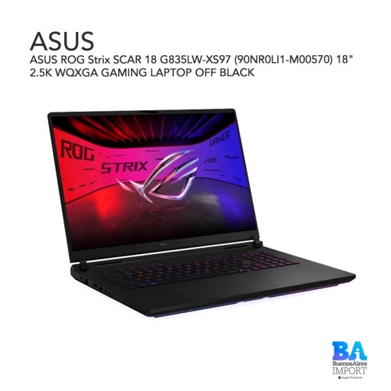 ASUS ROG Strix SCAR 18 G835LW-XS97 (90NR0LI1-M00570) 18" 2.5K WQXGA GAMING...